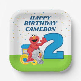 セサミストリート エルモのチュッガチュッガ2歳の誕生日 ペーパープレート
