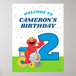 セサミストリート エルモのチュッガチュッガ2歳の誕生日 ポスター