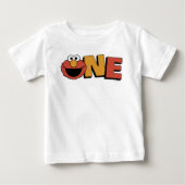 セサミストリート | エルモのファーストバースデーTシャツ ベビーTシャツ (正面)