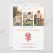 セサミストリート | エルモの誕生日 - 写真 招待状 (正面)