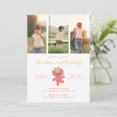 セサミストリート | エルモの誕生日 - 写真 招待状 (スタンド正面)