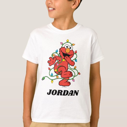セサミストリート |エルモクリスマスライト Tシャツ (正面)