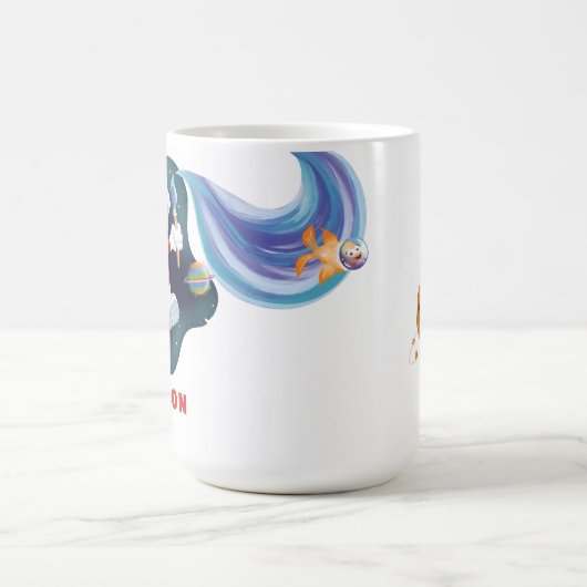 セサミストリート |エルモパーソナライズされたの宇宙空間 コーヒーマグカップ (中央)