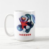 セサミストリート |エルモパーソナライズされたの宇宙空間 コーヒーマグカップ (左)