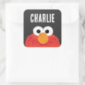 セサミストリート |エルモパーソナライズされたビッグ顔 スクエアシール (バッグ)