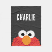 セサミストリート |エルモパーソナライズされたビッグ顔 フリースブランケット (正面)