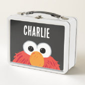セサミストリート |エルモパーソナライズされたビッグ顔 メタルランチボックス (正面)