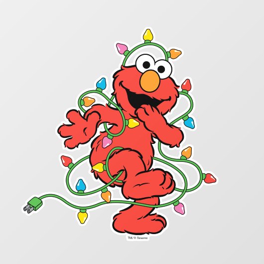 セサミストリート |エルモ初めてのクリスマス灯 ウィンドウサイン (シート)