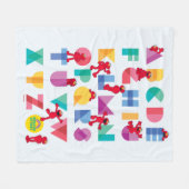 セサミストリート |エルモ文字 フリースブランケット (正面(横))