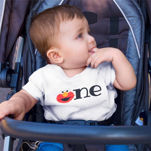 セサミストリート |エルモ第1誕生日チャルクボードベビー ベビーTシャツ