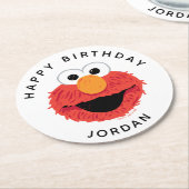 セサミストリート |エルモ誕生日シャルボード ラウンドペーパーコースター (アングル)