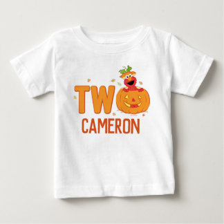 セサミストリート - エルモ | かぼちゃの2歳の誕生日 ベビーTシャツ