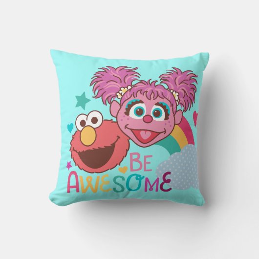 セサミストリート |エルモ&アビー – ビー素晴らし クッション (正面)