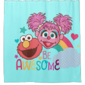 セサミストリート |エルモ&アビー – ビー素晴らし シャワーカーテン (正面)