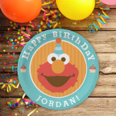 セサミストリート |エルモ – カップケーキ&紙吹雪誕生日 ペーパープレート
