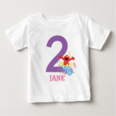 セサミストリート |エルモ・ガールズ2歳の誕生日 ベビーTシャツ (正面)
