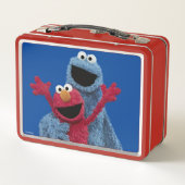 セサミストリート |エルモ&クッキーモンスター メタルランチボックス (裏面)