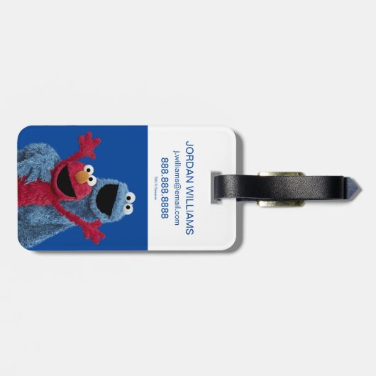 セサミストリート |エルモ&クッキーモンスター ラゲッジタグ (裏面横)