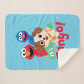 セサミストリート |エルモ&グローバーのタンゴ シェルパブランケット (正面(横))