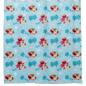 セサミストリート |エルモ&タンゴパターン シャワーカーテン (正面)