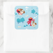 セサミストリート |エルモ&タンゴパターン スクエアシール (バッグ)