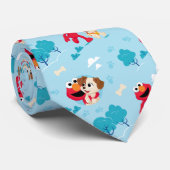 セサミストリート |エルモ&タンゴパターン ネクタイ (ロール)
