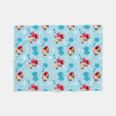 セサミストリート |エルモ&タンゴパターン フリースブランケット (正面(横))