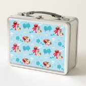 セサミストリート |エルモ&タンゴパターン メタルランチボックス (正面)