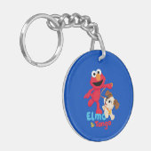 セサミストリート |エルモ&タンゴランニング キーホルダー (正面左)