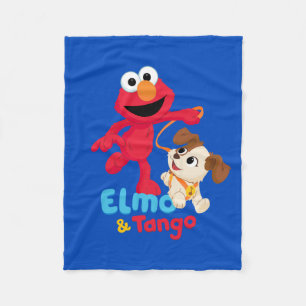 セサミストリート エルモ&タンゴランニング フリースブランケット