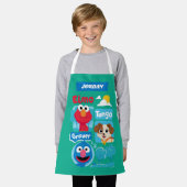 セサミストリート |エルモ・タンゴ・グローバーパークの図 エプロン (着用した状態)