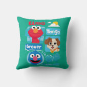 セサミストリート |エルモ・タンゴ・グローバーパークの図 クッション (裏面)