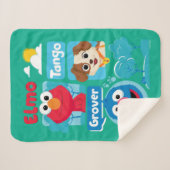 セサミストリート |エルモ・タンゴ・グローバーパークの図 シェルパブランケット (正面(横))