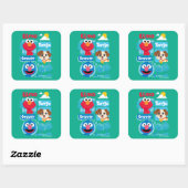 セサミストリート |エルモ・タンゴ・グローバーパークの図 スクエアシール (シート)