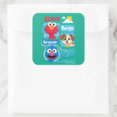 セサミストリート |エルモ・タンゴ・グローバーパークの図 スクエアシール (バッグ)