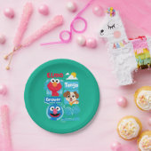 セサミストリート |エルモ・タンゴ・グローバーパークの図 ペーパープレート (パーティー)