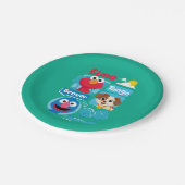 セサミストリート |エルモ・タンゴ・グローバーパークの図 ペーパープレート (アングル)