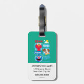 セサミストリート |エルモ・タンゴ・グローバーパークの図 ラゲッジタグ (裏面縦)