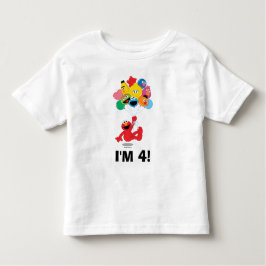 セサミストリート |エルモ&パルス–4歳の誕生日 トドラーTシャツ