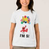 セサミストリート | エルモ&パール – 誕生日 トライブレンドＴシャツ (正面)