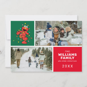 セサミストリート   エルモ ファミリー フォト ホリデー シーズンカード
