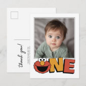 セサミストリート | エルモ - ファーストバースデー感謝の詩 ポストカード (正面/裏面)