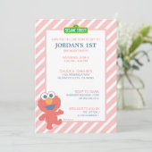 セサミストリート |エルモ – ベビー誕生日招待状 招待状 (スタンド正面)