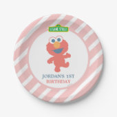 セサミストリート |エルモ – ベビー誕生日紙プレート ペーパープレート (正面)