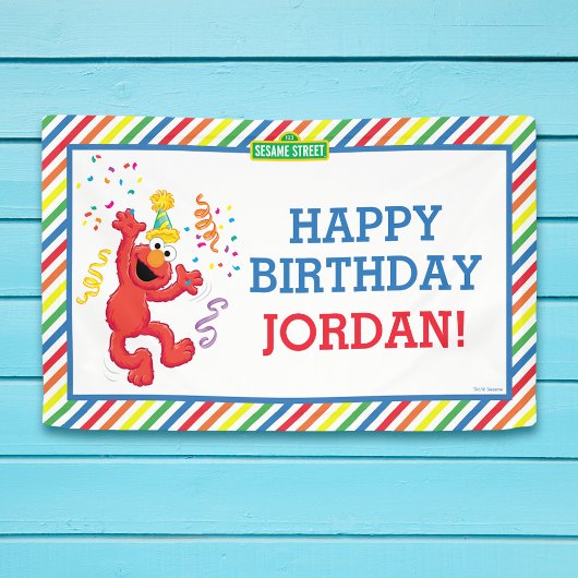 セサミストリート |エルモ – レインボー誕生日バナー 横断幕