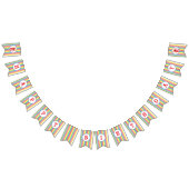 セサミストリート |エルモ – レインボー誕生日 バンティングフラッグ (全)