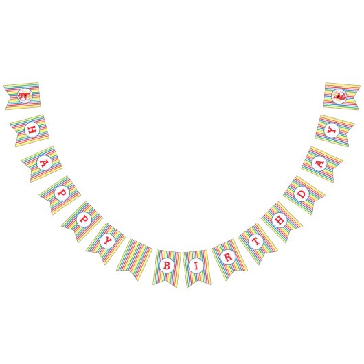 セサミストリート |エルモ – レインボー誕生日 バンティングフラッグ (全)