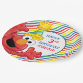 セサミストリート |エルモ – レインボー誕生日 ペーパープレート (アングル)