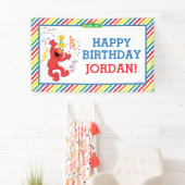 セサミストリート |エルモ – レインボー誕生日 横断幕 (インサイチュ)