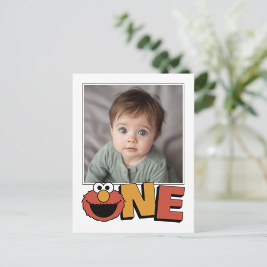 セサミストリート | エルモ - 初めての誕生日ありがとうの詩 ポストカード (スタンド正面)